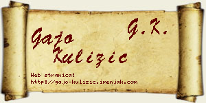 Gajo Kulizić vizit kartica